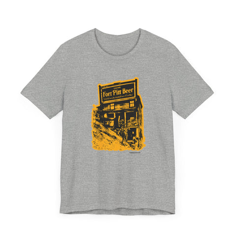 Fort Pitt Beer Building - Retro - Short Sleeve Tee T-Shirt - YinzerShop