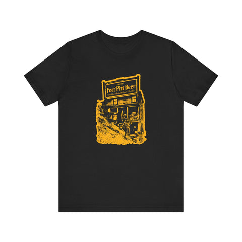 Fort Pitt Beer Building - Retro - Short Sleeve Tee T-Shirt - YinzerShop