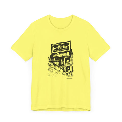 Fort Pitt Beer Building - Retro - Short Sleeve Tee T-Shirt - YinzerShop