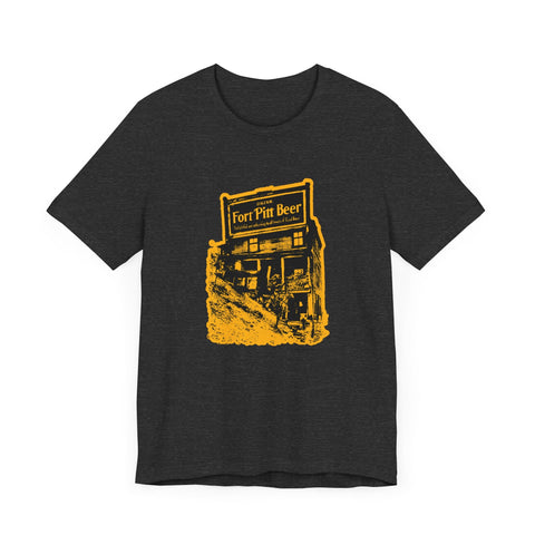 Fort Pitt Beer Building - Retro - Short Sleeve Tee T-Shirt - YinzerShop