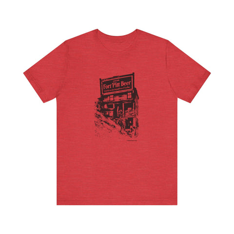 Fort Pitt Beer Building - Retro - Short Sleeve Tee T-Shirt - YinzerShop