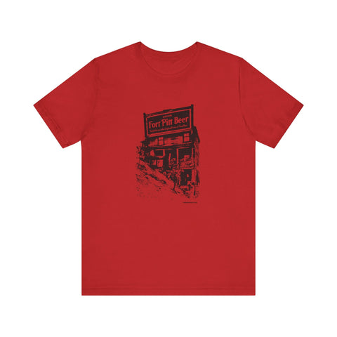 Fort Pitt Beer Building - Retro - Short Sleeve Tee T-Shirt - YinzerShop