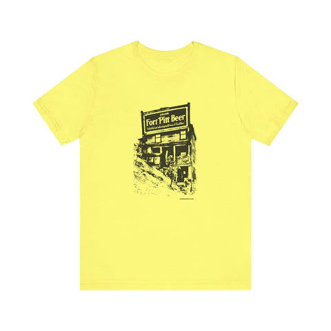 Fort Pitt Beer Building - Retro - Short Sleeve Tee T-Shirt - YinzerShop