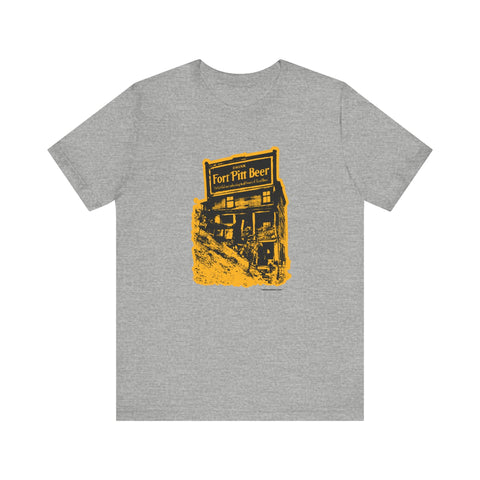 Fort Pitt Beer Building - Retro - Short Sleeve Tee T-Shirt - YinzerShop