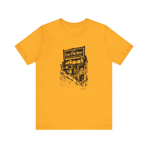Fort Pitt Beer Building - Retro - Short Sleeve Tee T-Shirt - YinzerShop