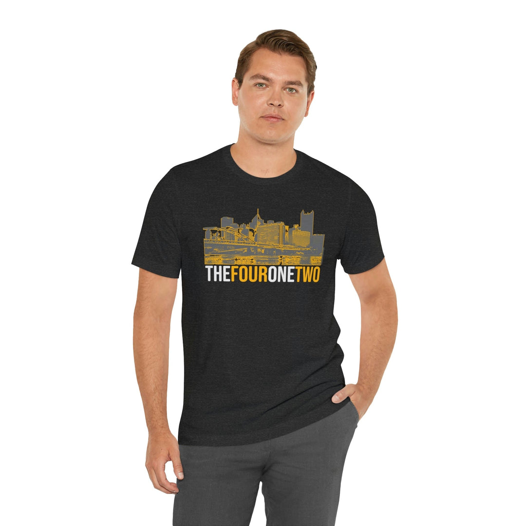 Pittsburgh Tshirt 412 City Skyline Yellow Pittsburgh T-Shirt