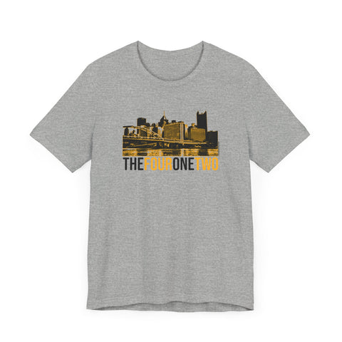 Four One Two Skyline - 412 Series - Pittsburgh T-Shirt - Unisex bella+canvas 3001 Short Sleeve Tee T-Shirt - YinzerShop