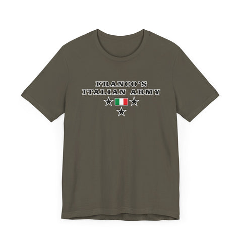 Franco's Italian Army Unisex Short Sleeve Tee - Bella Canvas Cotton Classic Jersey T-Shirt - YinzerShop