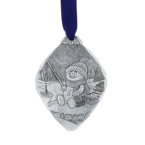Frosty Fisherman Ornament - Handcrafted Holiday Ornament by Wendell August Forge - YinzerShop