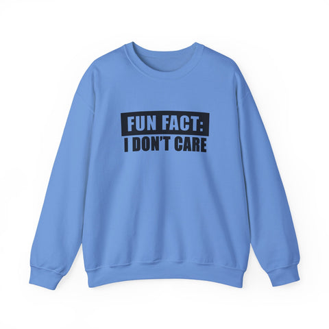 Fun Fact: I Don't Care (Pittsburgh Sarcasm Series) - Heavy Blend™ Crewneck Sweatshirt Sweatshirt - YinzerShop
