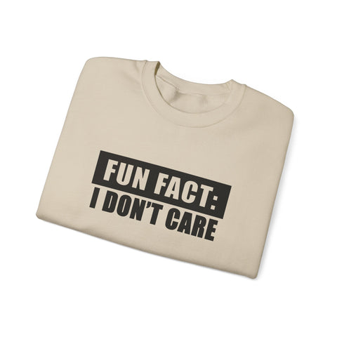 Fun Fact: I Don't Care (Pittsburgh Sarcasm Series) - Heavy Blend™ Crewneck Sweatshirt Sweatshirt - YinzerShop