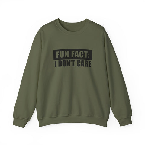 Fun Fact: I Don't Care (Pittsburgh Sarcasm Series) - Heavy Blend™ Crewneck Sweatshirt Sweatshirt - YinzerShop