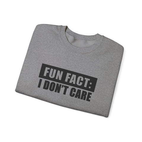 Fun Fact: I Don't Care (Pittsburgh Sarcasm Series) - Heavy Blend™ Crewneck Sweatshirt Sweatshirt - YinzerShop