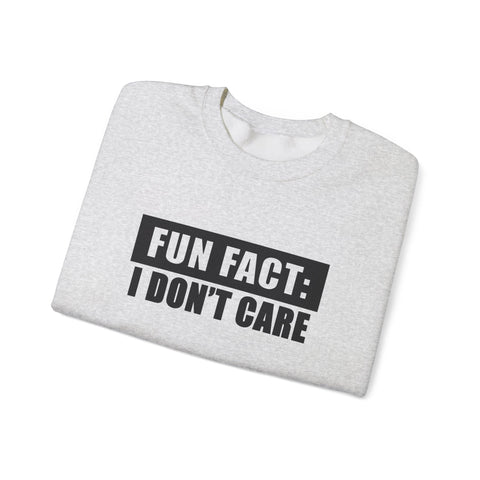 Fun Fact: I Don't Care (Pittsburgh Sarcasm Series) - Heavy Blend™ Crewneck Sweatshirt Sweatshirt - YinzerShop