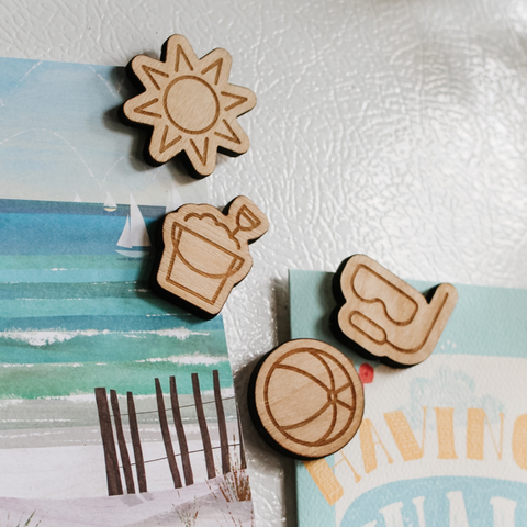 Beach Fun in the Sun Magnets, Pack of 4