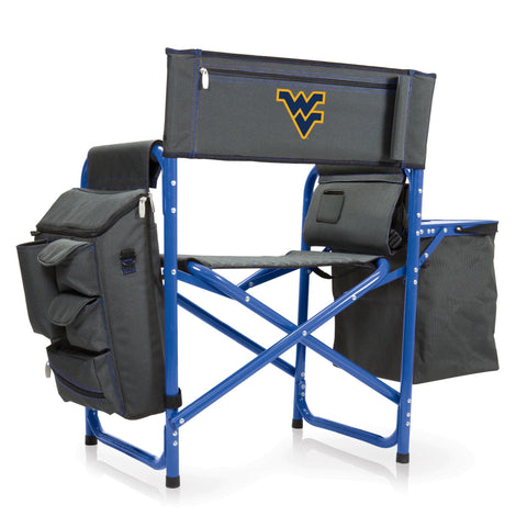 Fusion Camping Chair - West Virginia Mountaineers Portable Camp Chair with Cooler & Table Licensed - YinzerShop