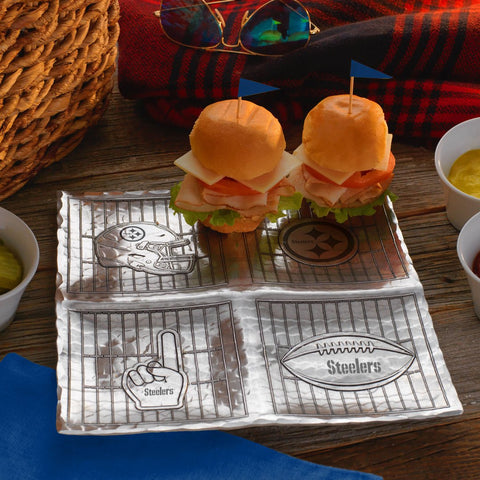 Game Day Serving Tray – Pittsburgh Steelers Quad Section NFL Snack Platter Tray - YinzerShop