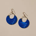 Game Royal University of Pittsburgh Panther Nina Leather Hoop Earrings Leather Earrings - YinzerShop