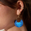 Game Royal University of Pittsburgh Panther Ninas Leather Earrings Nickel & Suede