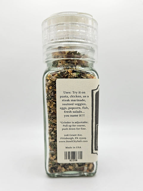 Garlic Herb Seasoning - Steeltown Pink Himalayan Salt | Adjustable Grinder Cap - YinzerShop