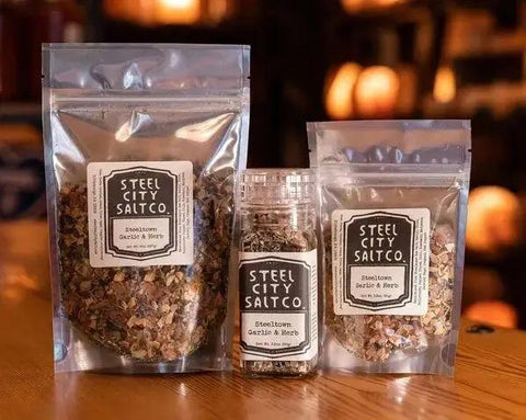 Garlic Herb Seasoning - Steeltown Pink Himalayan Salt | Adjustable Grinder Cap - YinzerShop