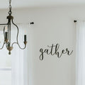 Gather Wall Decor - Metal Wall Sign | Rustic Farmhouse Script Steel Art 24x12 Wall Decor - YinzerShop