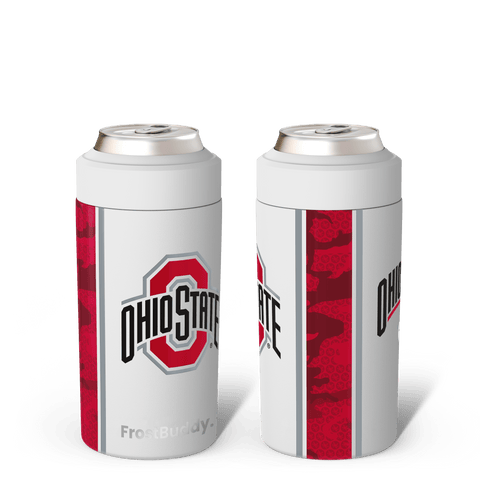 Ohio State Buckeyes Universal Can Cooler - Stainless Steel Insulated Drinkware