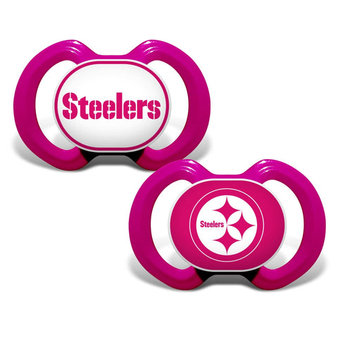 Pittsburgh Steelers Pacifier 2-Pack - Pink BPA Free Baby Soothing Solution