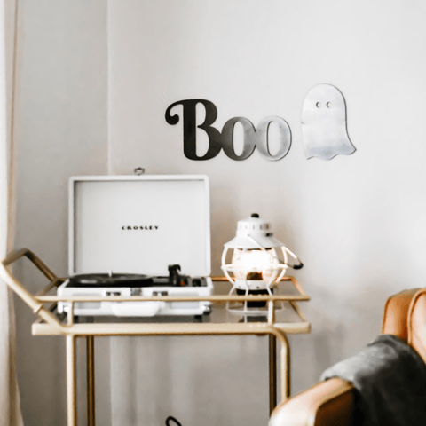 Ghost Wall Decor - Cute Steel Ghost Sign | Lightweight Halloween Decorations Wall Decor - YinzerShop