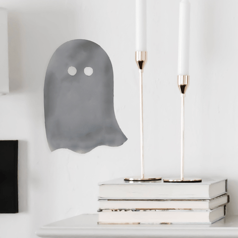 Ghost Wall Decor - Cute Steel Ghost Sign | Lightweight Halloween Decorations Wall Decor - YinzerShop