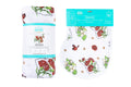 Gift Set: Ohio Baby Muslin Swaddle Receiving Blanket (Floral) and Burp/Bib Combo Swaddle Blanket Little Hometown   