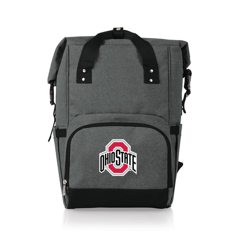 Ohio State Buckeyes - On The Go Roll-Top Backpack Cooler Cooler Picnic Time Family of Brands Heathered Gray  