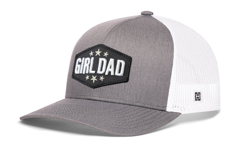 Girl Dad Trucker Hat | Black Snapback Adjustable Cap With Breathable Mesh - Haka Hat Trucker - YinzerShop