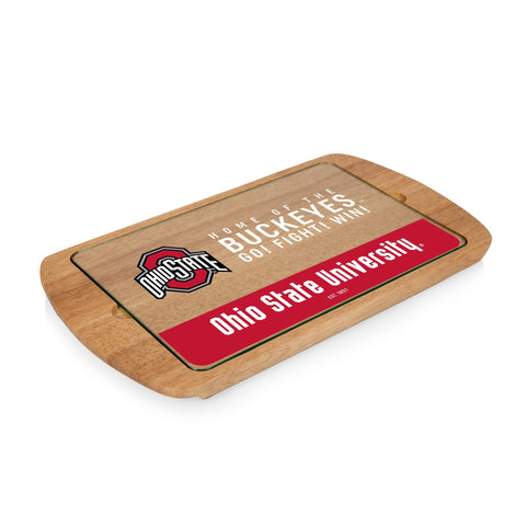 Glass Top Serving Tray - Ohio State Buckeyes Officially Licensed Parawood Cutting Board Licensed - YinzerShop