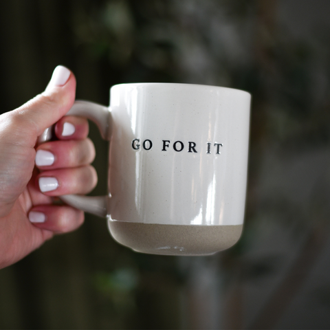 GO FOR IT Stoneware Coffee Mug