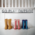 Go Play Outside Bar - Rustic Steel Wall Decor for Outdoor Entertaining Wall Decor - YinzerShop