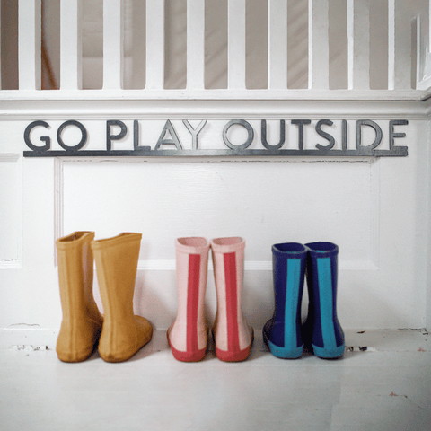 Go Play Outside Bar - Rustic Steel Wall Decor for Outdoor Entertaining Wall Decor - YinzerShop