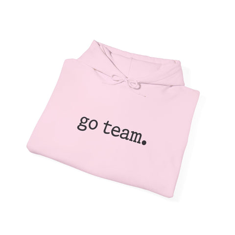 go team embroidered minimalist hoodie | simple sports slogan Hoodie - YinzerShop