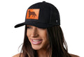 Golden Retriever Trucker Hat Leather | Black Dog Snapback Trucker - YinzerShop