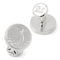 Golf Silver Cufflinks – Men's Brushed Metal Golf-Themed Accessories Gift Cufflinks - YinzerShop