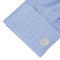 Golf Silver Cufflinks – Men's Brushed Metal Golf-Themed Accessories Gift Cufflinks - YinzerShop