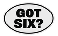 Got Six? Pittsburgh Euro Oval Vinyl Sticker | Size: 5" x 3" Sticker - YinzerShop