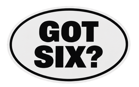 Got Six? Pittsburgh Euro Oval Vinyl Sticker | Size: 5" x 3" Sticker - YinzerShop
