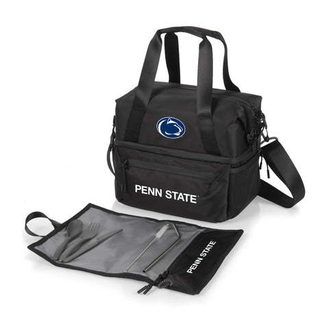 Penn State Nittany Lions - Tarana Lunch Bag Cooler with Utensils Cooler Picnic Time Family of Brands Black  