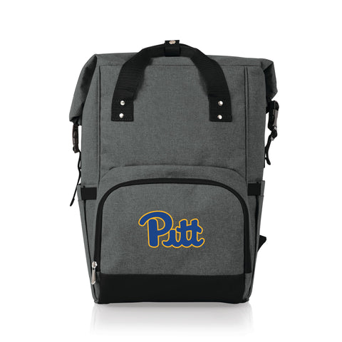 Pittsburgh Panthers - On The Go Roll-Top Backpack Cooler  Picnic Time Family of Brands Heathered Gray  