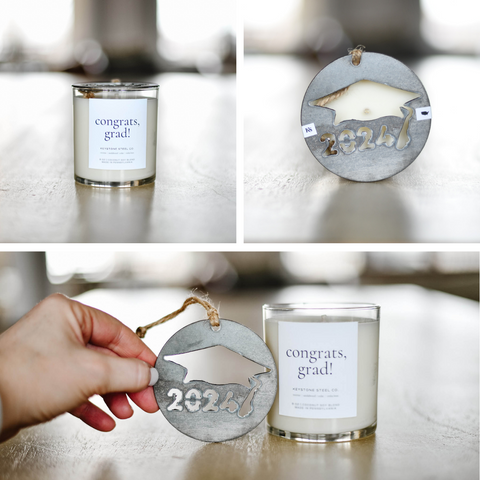 Graduation Candle + Ornament Set