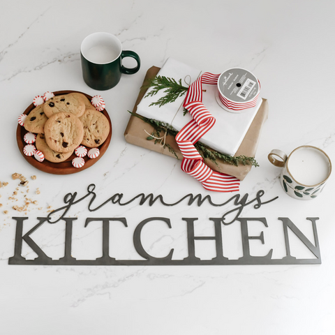 Custom Kitchen Wall Decor - Personalized Name Kitchen Sign, Unique Gift