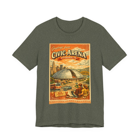 Greeting From Civic Arena (The Igloo) - Unisex Jersey Short Sleeve Tee T-Shirt - YinzerShop