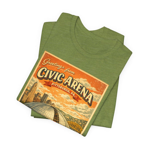 Greeting From Civic Arena (The Igloo) - Unisex Jersey Short Sleeve Tee T-Shirt - YinzerShop