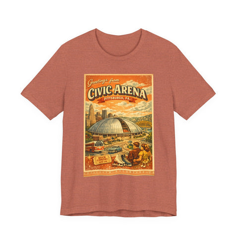 Greeting From Civic Arena (The Igloo) - Unisex Jersey Short Sleeve Tee T-Shirt - YinzerShop